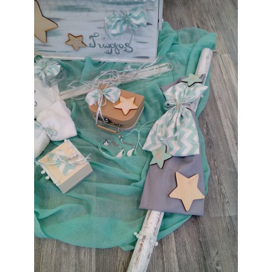Complete Star turquoise christening package Complete Star turquoise christening package