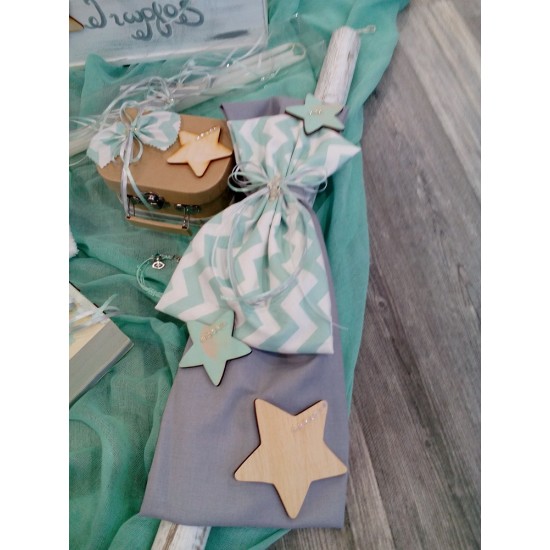 Complete Star turquoise christening package Complete Star turquoise christening package