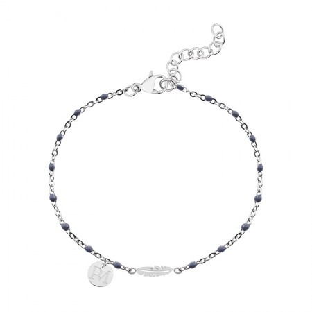 Proud MaMa Steel Feather Bracelet