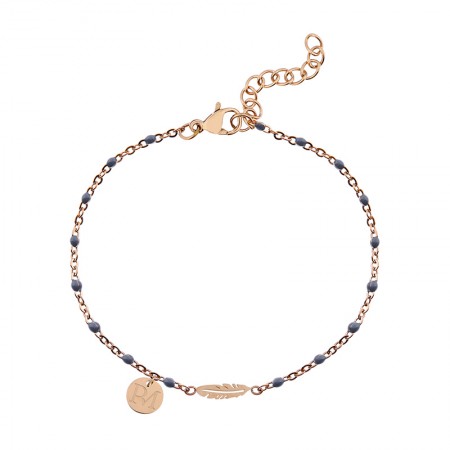 Proud MaMa Steel Gold Feather Bracelet
