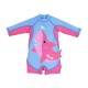 Pink Shark One Piece Swimsuit for Kids