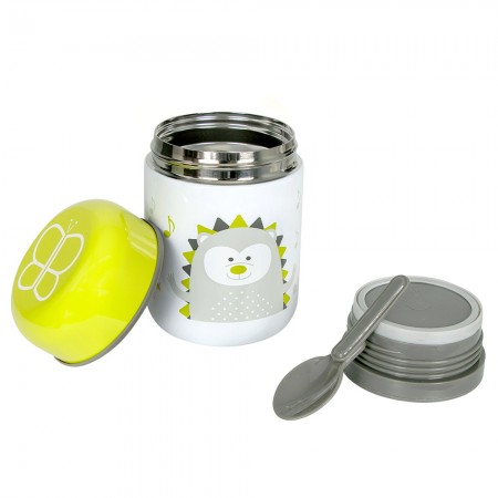 Stainless Steel Thermos With Spoon 300ml Lime
