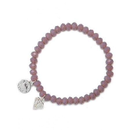 Proud Mama Lilac Charm Bracelet