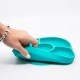 Yumi - Silicone Plate With Green Partitions Yumi - Silicone Plate With Green Partitions