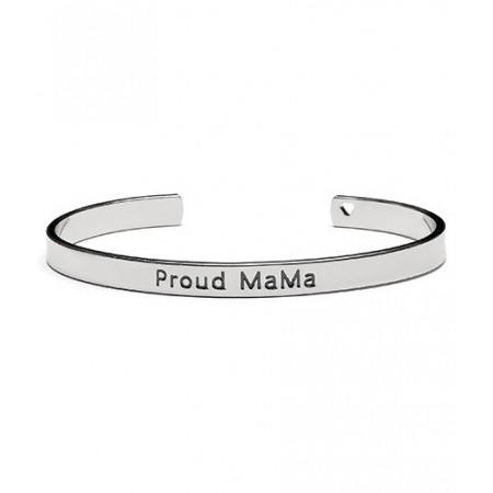 Proud Mama Bracelet Handcuffs Silver