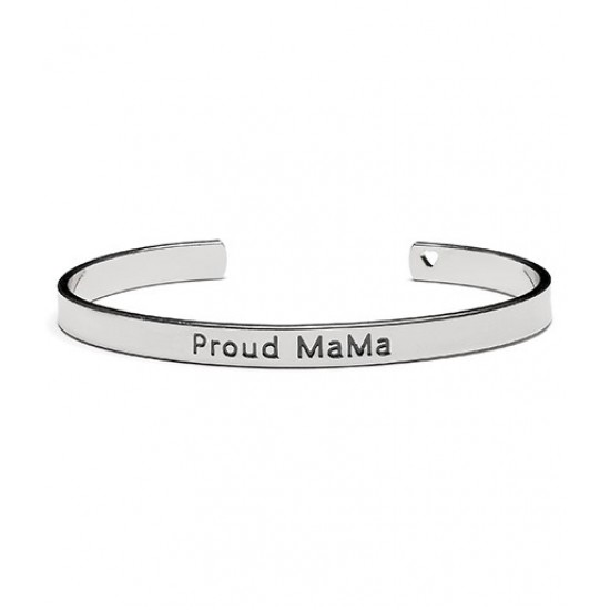 Proud Mama Bracelet Handcuffs Silver Proud Mama Bracelet Handcuffs Silver