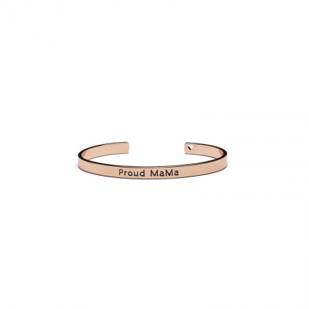 Proud Mama Bracelet Handcuffs Pink Gold