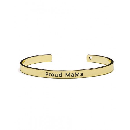 Proud Mama Bracelet Handcuffs Gold