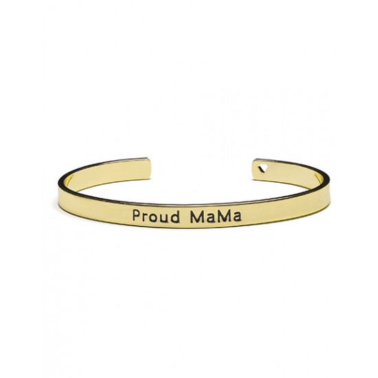 Proud Mama Bracelet Handcuffs Gold Proud Mama Bracelet Handcuffs Gold