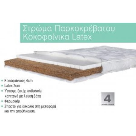 Split mattress for a playpen 60x120