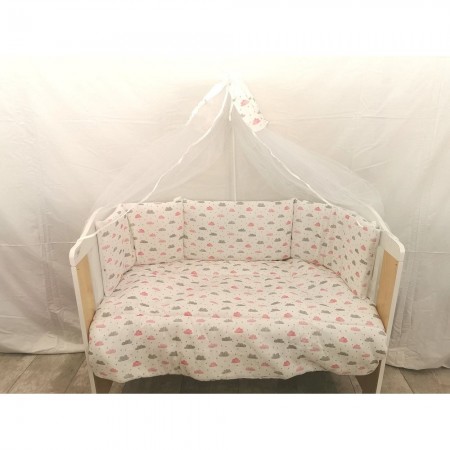 CLOUD PINK Bed Linen Set 3 Pcs