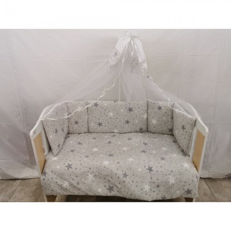 STARS GRAY bed dowry set of 3 pieces.