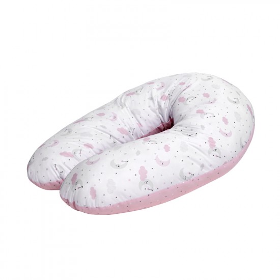 Breast Pillow 190cm Ranforce Pink Moons & Stars