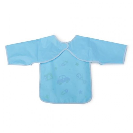 Baby Bib With Sleeve Piggy Blue Baby Bib With Sleeve Piggy Blue