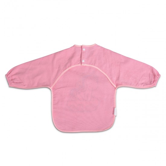 Baby Bib with Sleeve Tea Time Pink Baby Bib with Sleeve Tea Time Pink