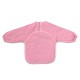 Baby Bib with Sleeve Tea Time Pink Baby Bib with Sleeve Tea Time Pink