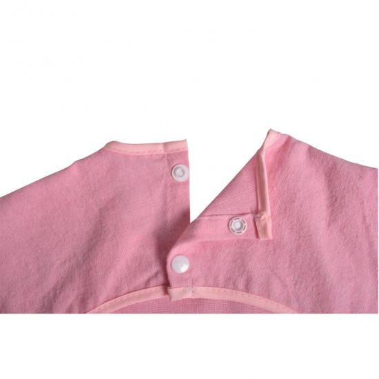 Baby Bib with Sleeve Tea Time Pink Baby Bib with Sleeve Tea Time Pink