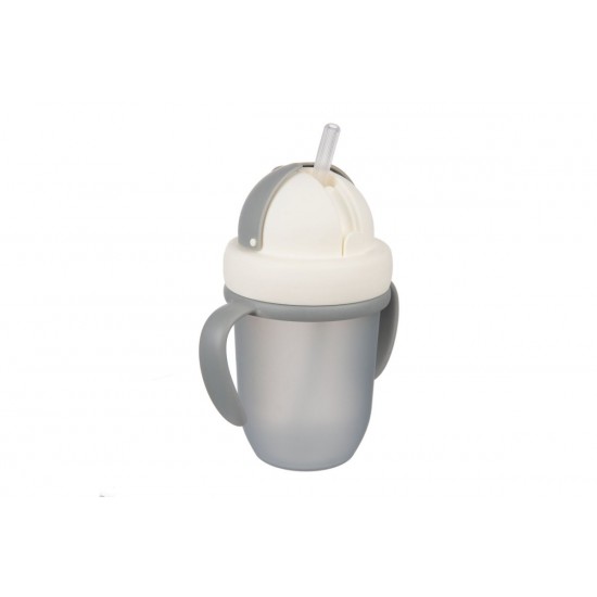 Canpol Babies Educational Cup With Silicone Straw 210ml Grey