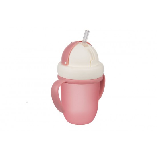 Canpol Babies Educational Cup With Silicone Straw 210ml Pink