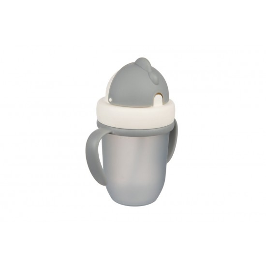 Canpol Babies Educational Cup With Silicone Straw 210ml Grey Canpol Babies Educational Cup With Silicone Straw 210ml Grey