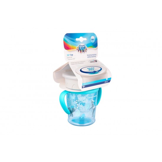 Canpol Babies Jungle 360° Educational Cup Turquoise 270ml 6m+