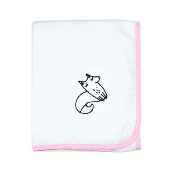 Diaper Flannel Norma White/Pink Diaper Flannel Norma White/Pink