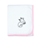 Diaper Flannel Norma White/Pink