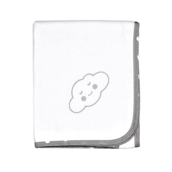 Flannel Diaper Cloud White/Grey Flannel Diaper Cloud White/Grey