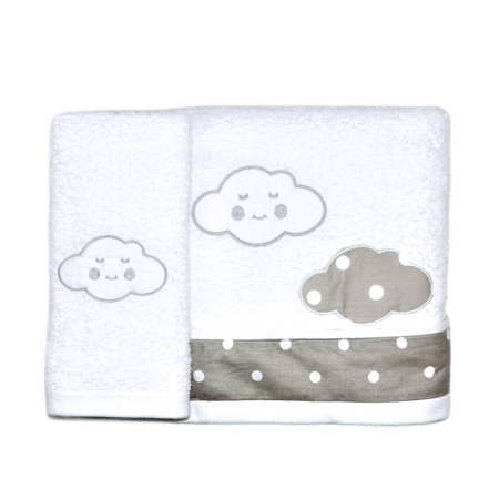 Towel Set Cloud White/Grey