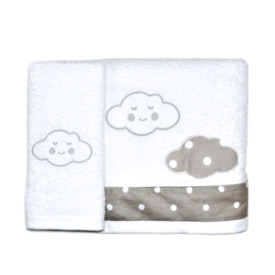 Towel Set Cloud White/Grey