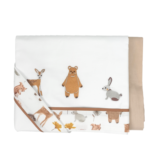 Crib sheets 3pcs Forest Friends Crib sheets 3pcs Forest Friends