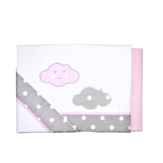 Crib Sheets 3 Pcs Cloud Pink