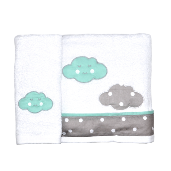 Mint Cloud Towel Set Mint Cloud Towel Set