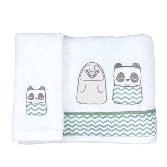 Tiny Friends Olive Towel Set Tiny Friends Olive Towel Set