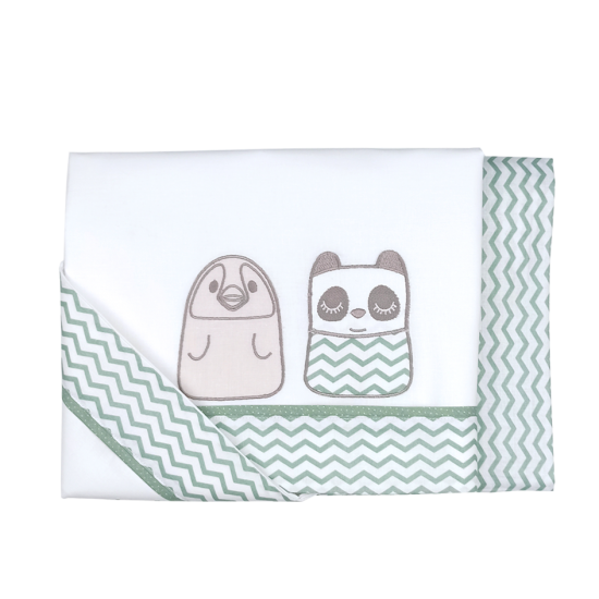 Cradle Sheets Tiny Friends Olive 3pcs Cradle Sheets Tiny Friends Olive 3pcs