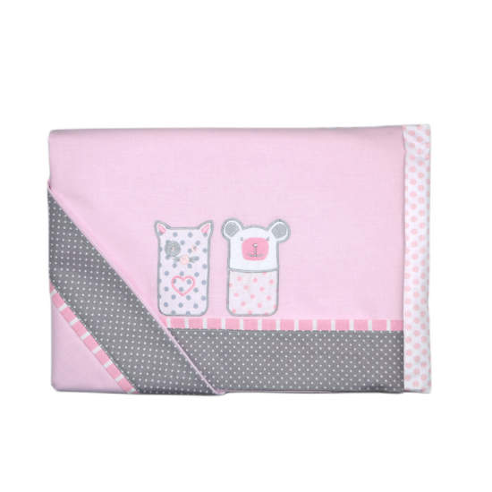 Crib Sheets 3 Pcs Sugar Family Pink Crib Sheets 3 Pcs Sugar Family Pink