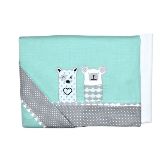 Crib Sheets 3 Pcs. Sugar Family Bright green Crib Sheets 3 Pcs. Sugar Family Bright green