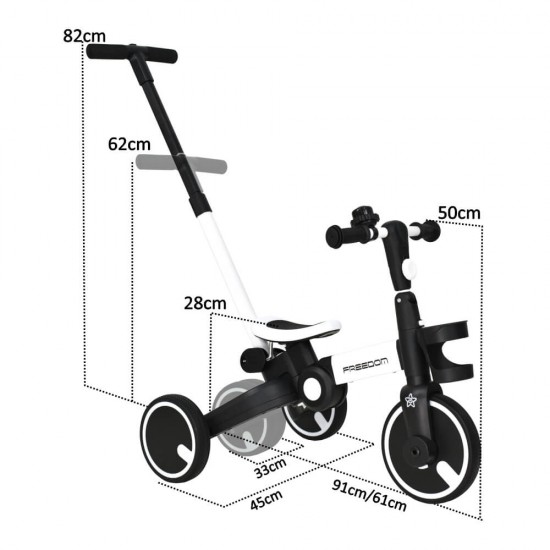 Freedom Tricycle 3in1 White Freedom Tricycle 3in1 White