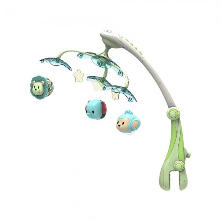 Musical Bed Toy With Projector Green