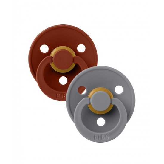 Pacifier Bibs 2 Pcs Rust/Smoke 6-18M Pacifier Bibs 2 Pcs Rust/Smoke 6-18M