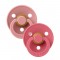 Pacifier Bibs Color Round 2pc Latex No2 Dusty Pink-Coral