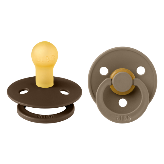 Pacifier Bibs Color 2Pcs Latex No1 Mocha/Dark Oak Pacifier Bibs Color 2Pcs Latex No1 Mocha/Dark Oak