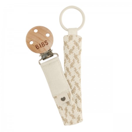 Pacifier clip Bibs Ivory/Vanilla