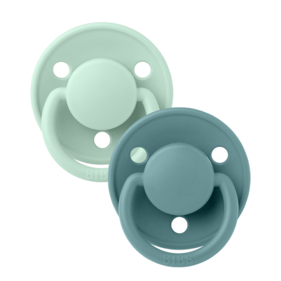Pacifier Bibs De Lux Silicone 2 Pcs One Size Nordic Mint/Island Sea Pacifier Bibs De Lux Silicone 2 Pcs One Size Nordic Mint/Island Sea