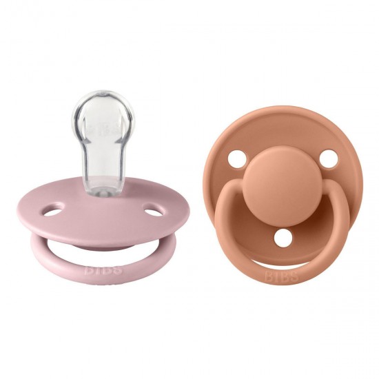 Pacifier Bibs De Lux Silicone 2 Pcs One Size Pink Plum/Peach Pacifier Bibs De Lux Silicone 2 Pcs One Size Pink Plum/Peach