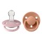 Pacifier Bibs De Lux Silicone 2 Pcs One Size Pink Plum/Peach