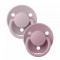 Pacifier Bibs De Lux Silicone One Size 2 Pcs Dusky Lilac/Heather