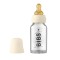 Glass Baby Bottle Bibs Latex Ivory 110Ml