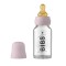 Glass Baby Bottle Bibs Latex Dusky Lilac 110Ml