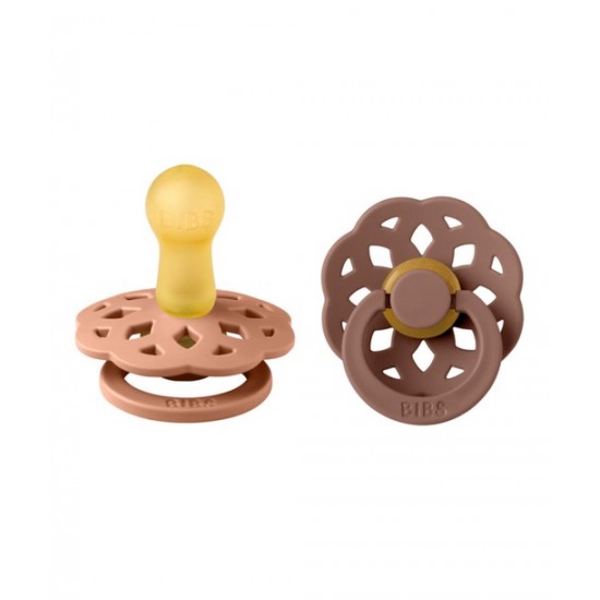 Bibs Boheme Pacifier 2 Pieces Peach/Wood Chuck 0-6M Bibs Boheme Pacifier 2 Pieces Peach/Wood Chuck 0-6M